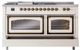 Ilve® Nostalgie II Noblesse 60'' Antique White Pro Style Dual Fuel Range with Burnished Trim-3