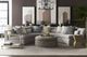 Vanguard® Furniture New Field Glass Top Side Table with Acrylic Posts and Satin Brass Accents-2