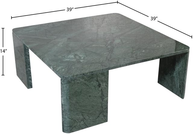 Meridian Furniture Livorno Green Marble Coffee Table-3