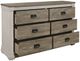 Mazin Furniture Arcadia White & Weathreed Gray Dresser-2