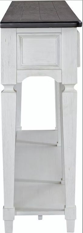Liberty Furniture Allyson Park White 72" Hall Table with Charcoal Top -4