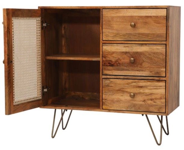 Jaipur Furniture Nyack Brown 3-Drawer Sideboard-1