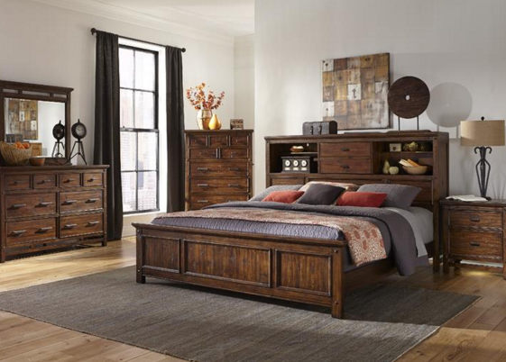 Intercon Wolf Creek California King/King Bookcase Headboard-0