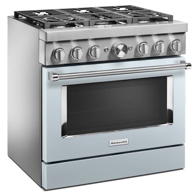 KitchenAid® 36" Misty Blue Pro Style Dual Fuel Range-2