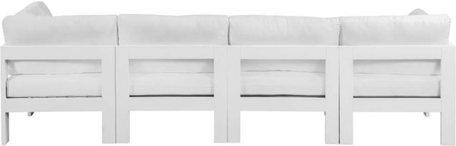 Meridian Furniture Nizuc 4-Piece White Outdoor Patio Modular Sofa-3