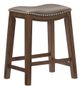 Mazin Furniture Gray 24" Upholstered Counter Stool-0