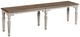 TEI Vintage Estates Antique White/Dark Knotty Oak Bench-0
