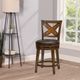 HH2 Home Sunhill Rustic Oak Swivel Counter Stool-4