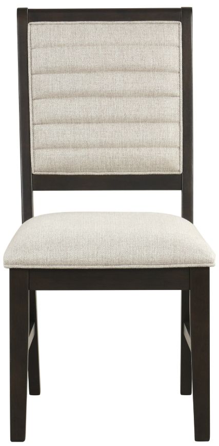 New Classic® Home Furnishings Plateau Beige/Rustic Espresso Dining Side Chair-2