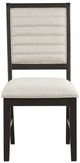 New Classic® Home Furnishings Plateau Beige/Rustic Espresso Dining Side Chair-2
