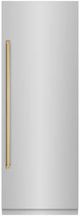 ZLINE Autograph Edition 30" 16.7 Cu. Ft. Stainless Steel Column Refrigerator with Polished Gold Accents-0