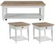 Liberty Furniture Turnberry Park 3-Piece Toasted Oat/Washed White Occasional Table Set-0