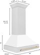 ZLINE Autograph Edition 48" White Matte Wall Mounted Range Hood-2