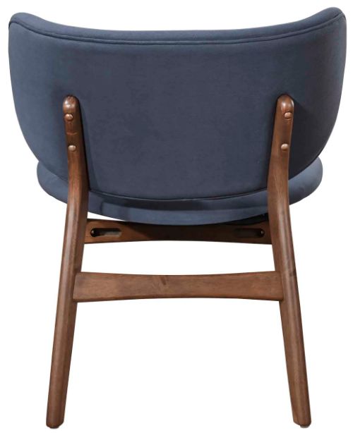 New Classic® Home Furnishings Alder Blue/Walnut Upholstered Lounge Chair-4