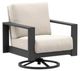 Homecrest™ Outdoor Living Customizable Blair Slip Cover Aluminum/Fabric Outdoor Swivel Rocker Chat Chair-0