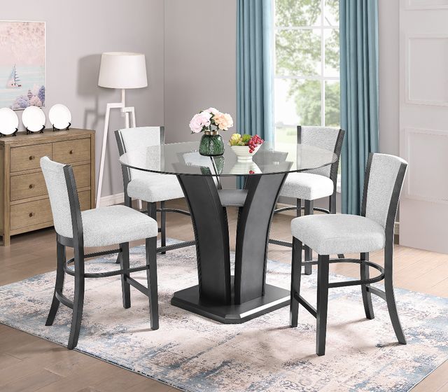 Crown Mark Camelia Black/White Counter Chair-1
