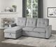 Homelegance® Carolina 2-Piece Gray L-Shape Sectional with Pull-out Bed and Hidden Storage-1