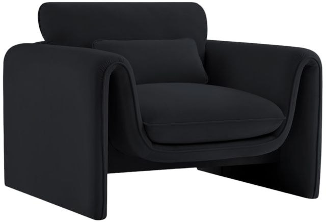 Meridian Furniture Sloan Black Velvet Chair-0
