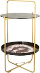 TOV Furniture Enamel Plum/White Side Table-2