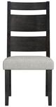 Elements International Jemma Beige/Dark Espresso Dining Side Chair-2