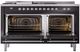 Ilve® Nostalgie II Series 60" Glossy Black Pro Style Dual Fuel Range-2