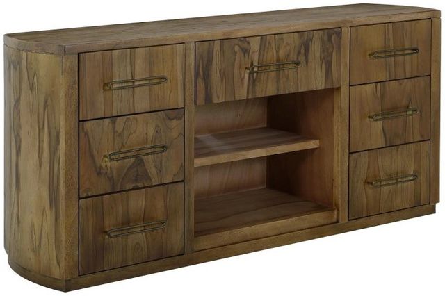 International Furniture Direct Balam Stained Brown Console-0