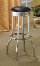 Coaster® Theodore 2-Piece Black/Chrome Soda Fountain Bar Stools-2