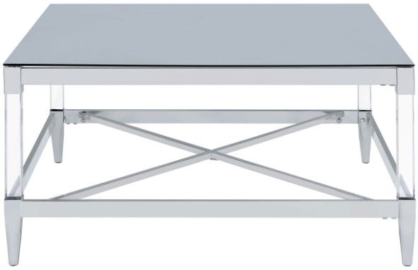 Coaster® Lindley Tempered Mirror Top Coffee Table with Chrome Base-1