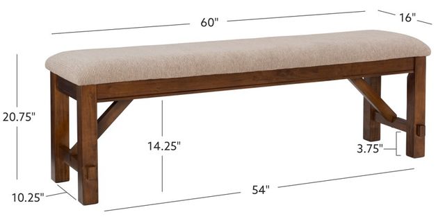 Powell® Kraven Dark Hazelnut Dining Bench-2