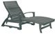 C R Plastic St. Tropez Slate Gray Chaise Lounge with Hidden Wheels-0