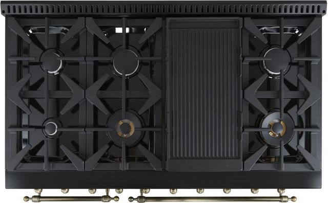 FORNO® Antico Alta Qualita 48" Black Pro Style Dual Fuel Range -4