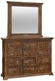 Elements International Olivia Brown Dresser and Mirror Set-0