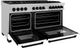 ZLINE Autograph Edition 60" Satin Stainless Steel Pro Style Dual Fuel Range with White Matte Door-3