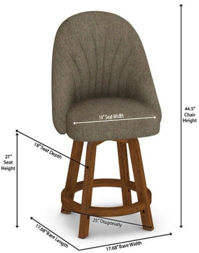 Chromcraft Customizable Landry Swivel Counter Height Dining Stool-2
