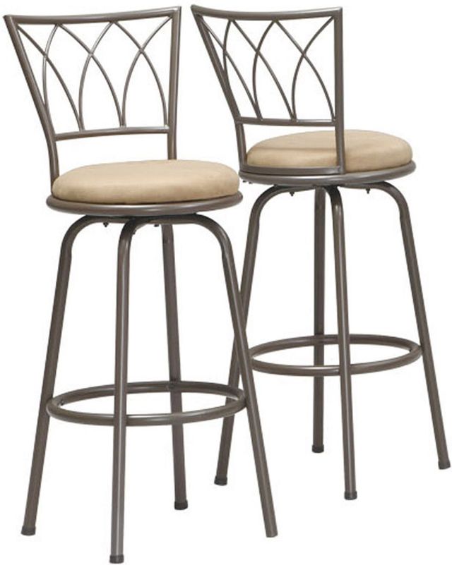 Monarch Specialties Inc. 2 Piece Dark Coffee Bar Stools-1