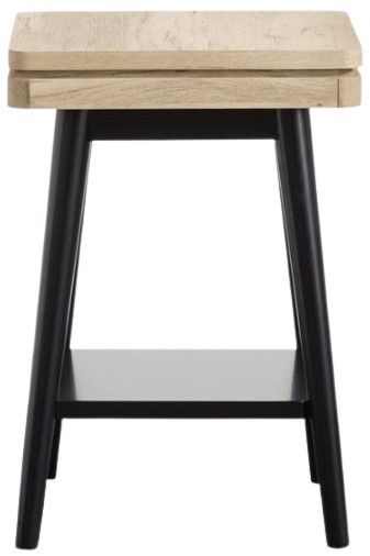 Magnussen Home® Fletcher Driftwood Accent Table with Black Base-1