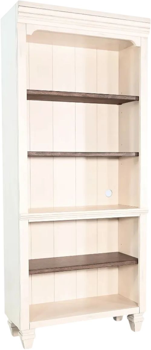 Sunny Designs™ Pasadena Home Office Buckskin/Marble White Bookcase -0