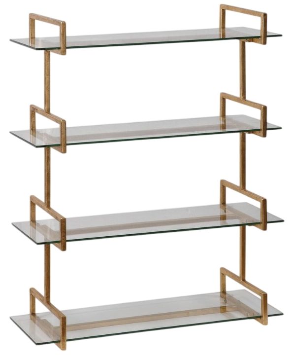 Uttermost® Auley Gold Leaf Wall Shelf-0