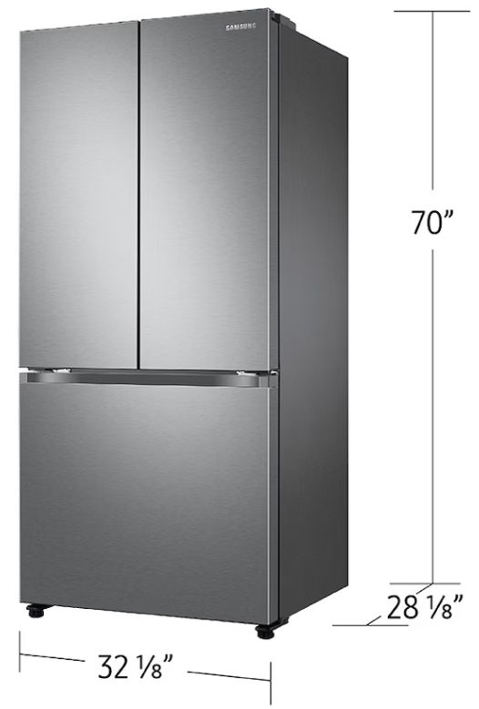 Samsung 17.5 Cu. Ft Fingerprint Resistant Stainless Steel Counter Depth French Door Refrigerator-2
