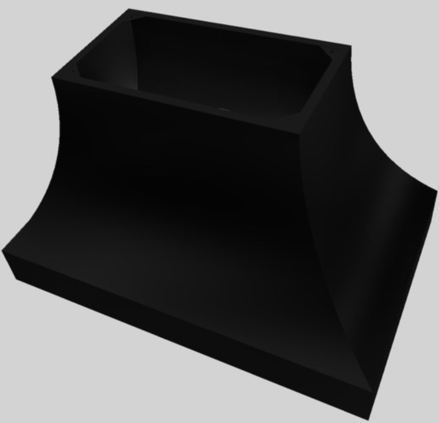 Vent-A-Hood® Designer Series 48" Black Island Range Hood-3