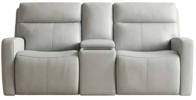 Liberty Furniture Chase Oslo Gray Triple Power Zero Gravity Reclining Loveseat with Console-0