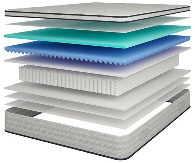 Furniture of America® Salvia 12" Hybrid Medium Firm Euro Top King Mattress in a Box-1