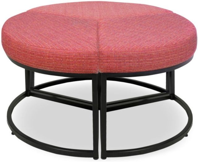 Parker Southern Ross Black/Jackie O Scarlet Ottoman-0