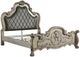 ACME Furniture Dresden Vintage Bone White Upholstered Eastern King Panel Bed-0