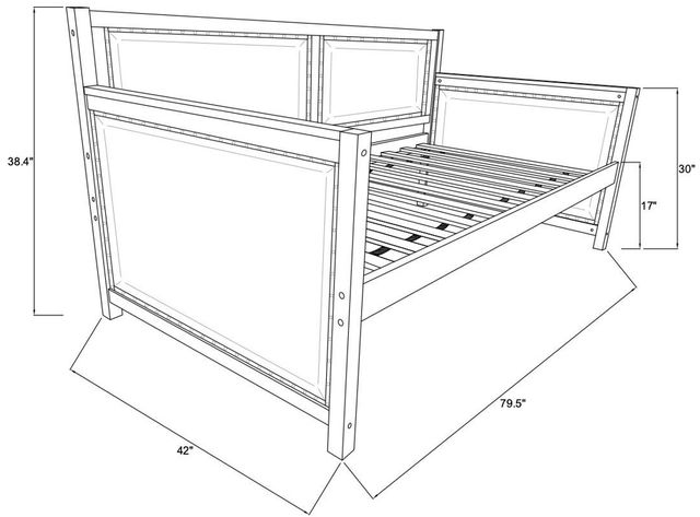 Kodiak Furniture Sloane Graystone Twin Daybed Frame-2