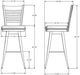 Amisco Customizable Edwin Upholstered Swivel Bar Stool-1
