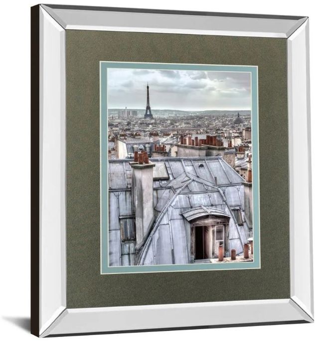 Classy Art Paris Rooftops by Assaf Frank Mirror Framed Wall Art-1