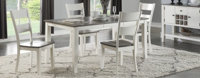 American Wholesale Furniture 5-Piece Grey/White Dining Set-4