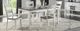 American Wholesale Furniture 5-Piece Gray Dining Set with White Base-4
