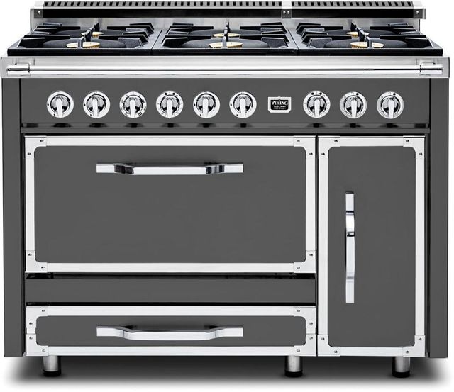 Viking® Tuscany 48" Damascus Gray Dual Fuel Pro Style Dual Fuel Range-0